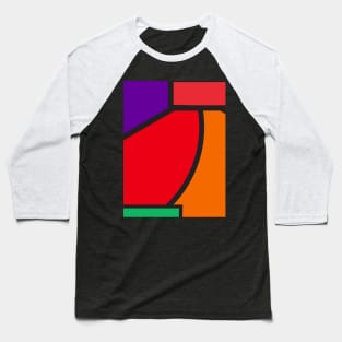 Geometric Pop art  colourful Baseball T-Shirt